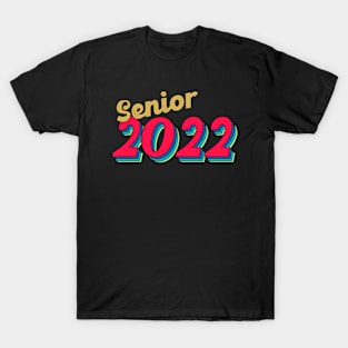 Class of 2022 Senior 2020 Graduation 2022 Party Seniors Retro Vintage T-Shirt